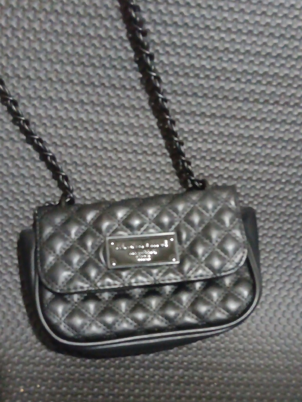 Quilted Black Crossbody Shoulder Bag - Brand: Unknown
